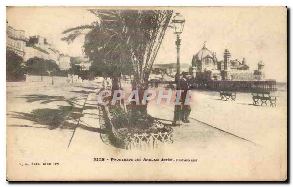 Nice CPA Promenade des Anglais Jetee promenade