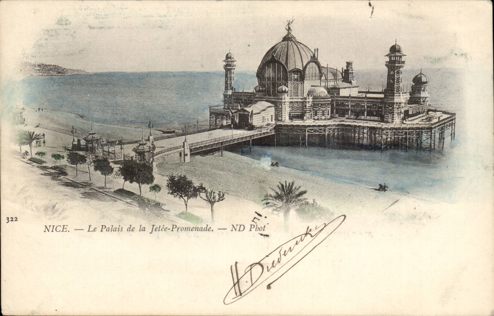 Nice CPA Le palais de la jetee promenade