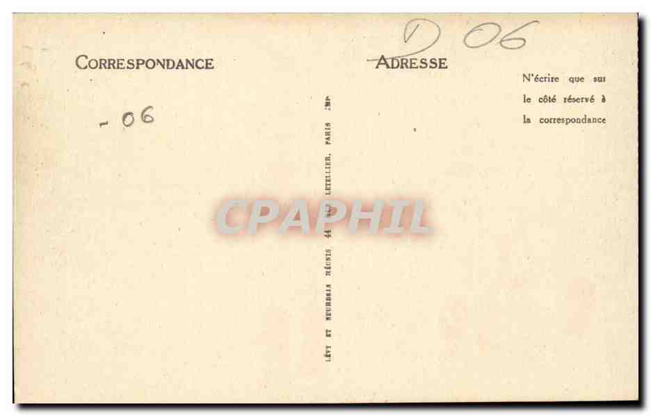 Nice CPA La Promenade des anglais et les hotels (Hotel Royal) — Rückseite