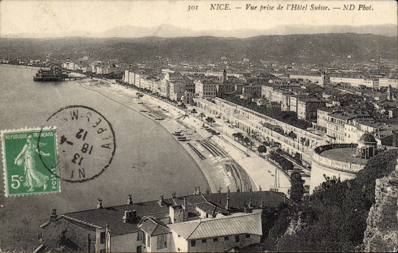 Nice CPA Vue prise de l'hotel Suisse