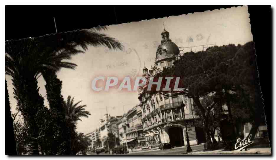Nice CPM La promenade des anglais et l'hotel de Ruhl