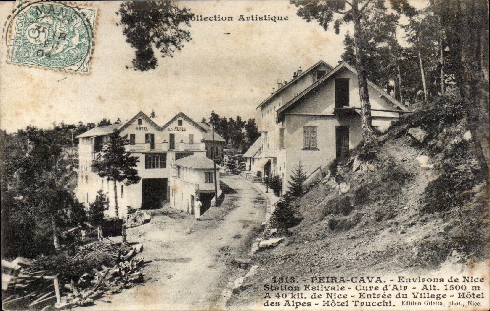 Hôtel des Alpes — Station Estivale — Environs de Nice — Alt. 1500 m — Édition Giletta, Nice