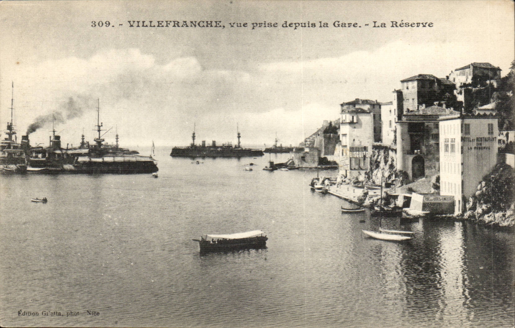 Villefranche, vue prise depuis la Gare - La Réserve — Édition Gratta, phot. Nice, n° 309