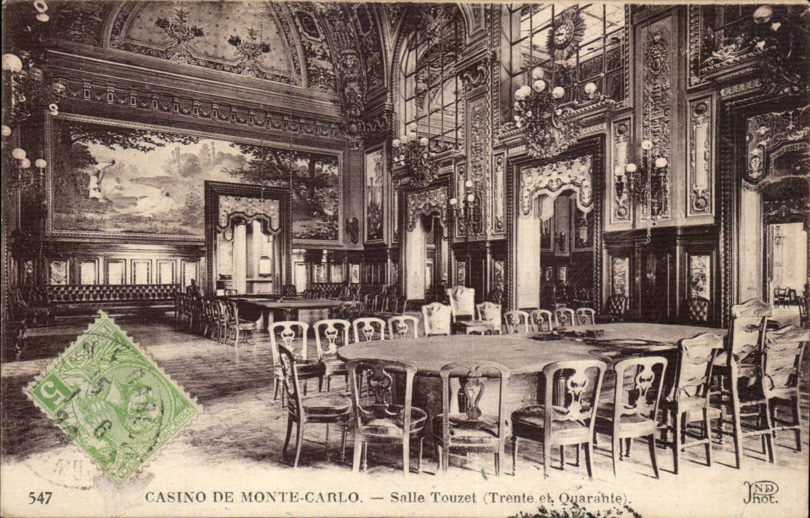 CASINO DE MONTE-CARLO — Salle Touzet (Treinte et Quarante). — ND Phot.