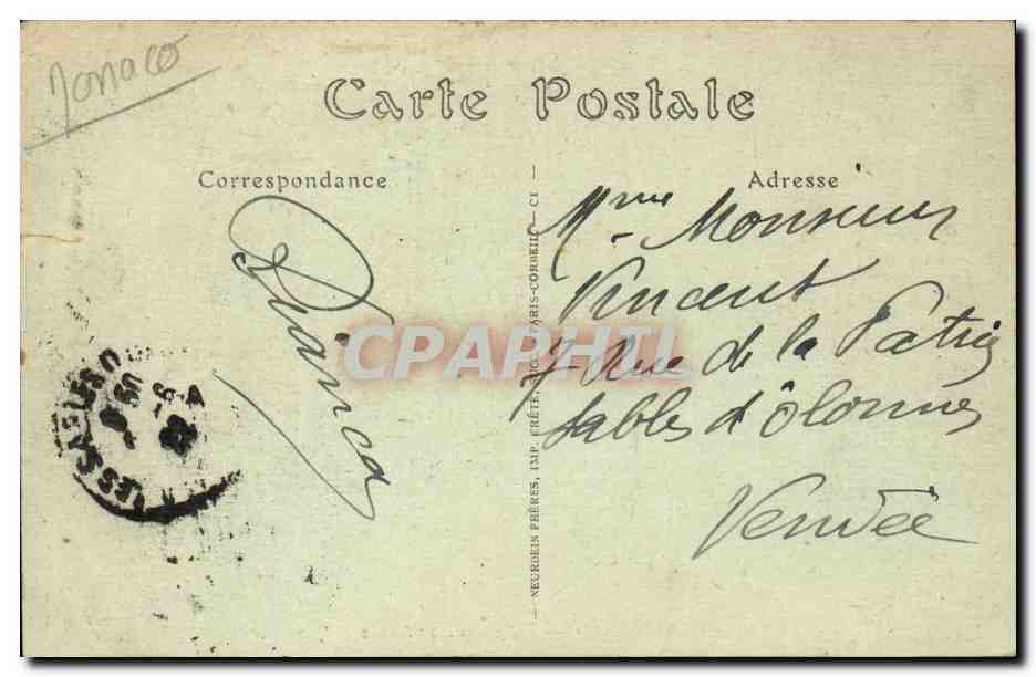 CASINO DE MONTE-CARLO — Salle Touzet (Treinte et Quarante). — ND Phot. — Verso