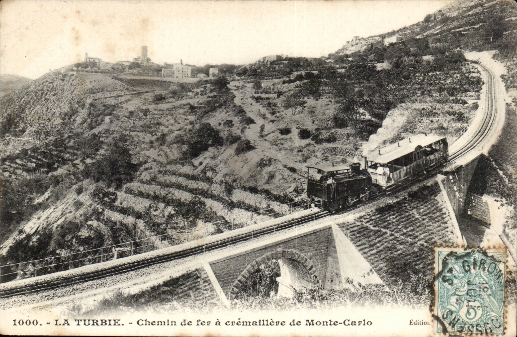 La Turbie — Chemin de fer à crémaillère de Monte-Carlo — Édition Pagnon