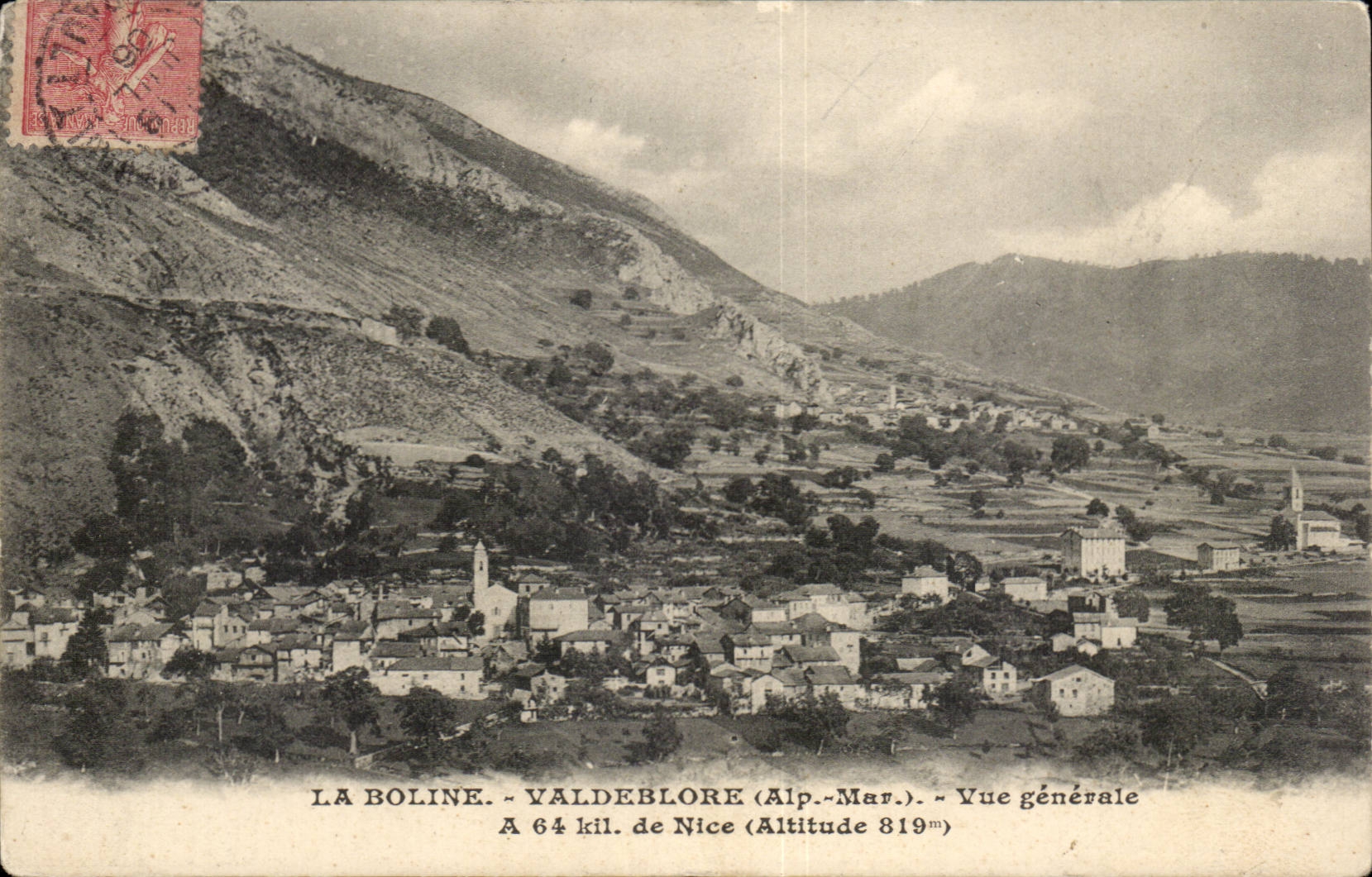 La Boline - Valderblore - Vue Generale - a 64 kilometres de Nice - CPA 