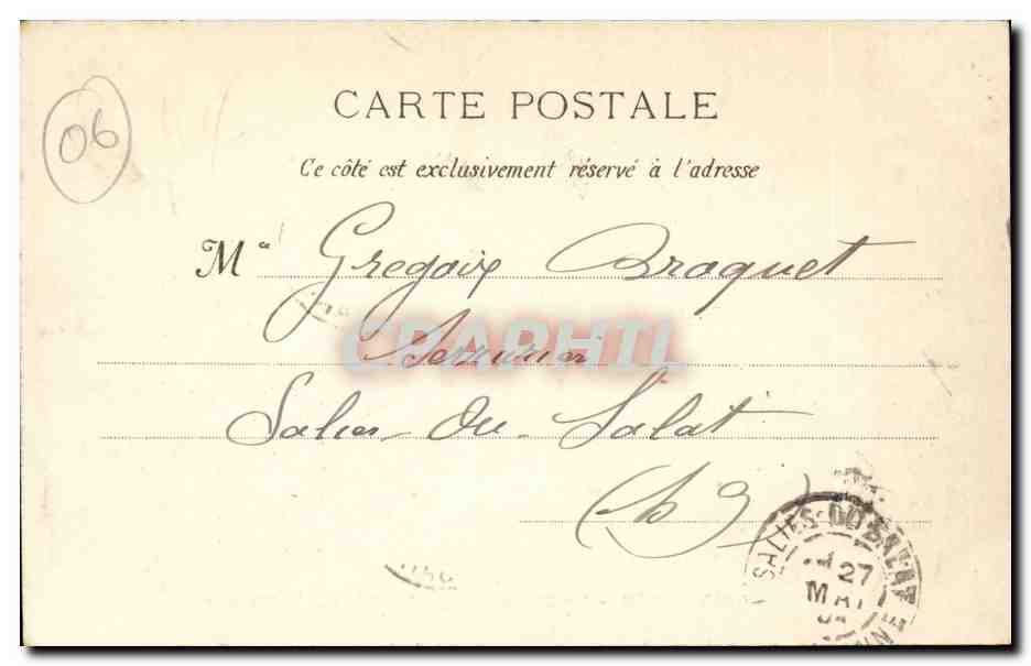 La Turbie - La Tour d'Auguste et le Righi d'hiver - CPA  — Verso
