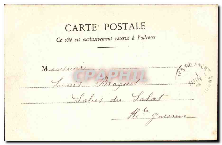 Juan-les-Pins — La Fontaine des Pins — Éditeur : J. Roux, N° 651 — Rückseite