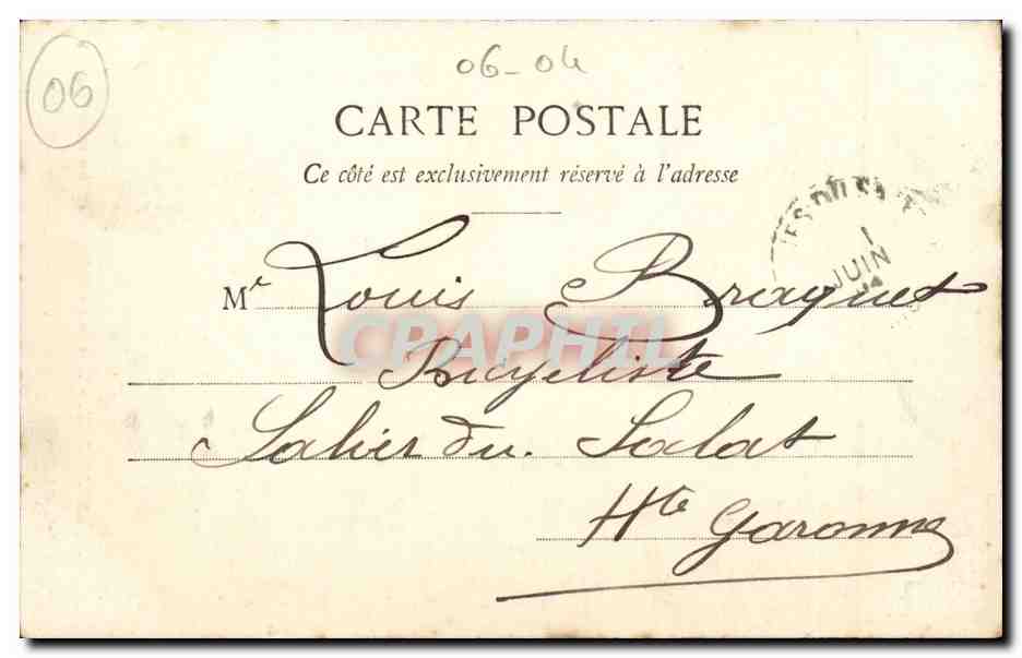 Beaulieu - Etude Artistique - CPA  — Verso