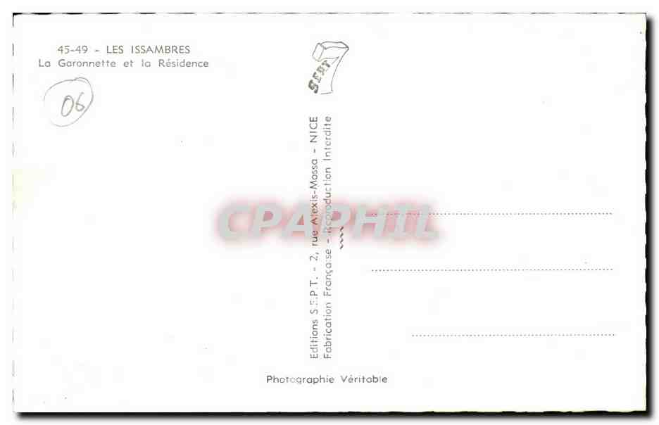 Les Issabres - La Garonnette et la Residence - CPA  — Rückseite