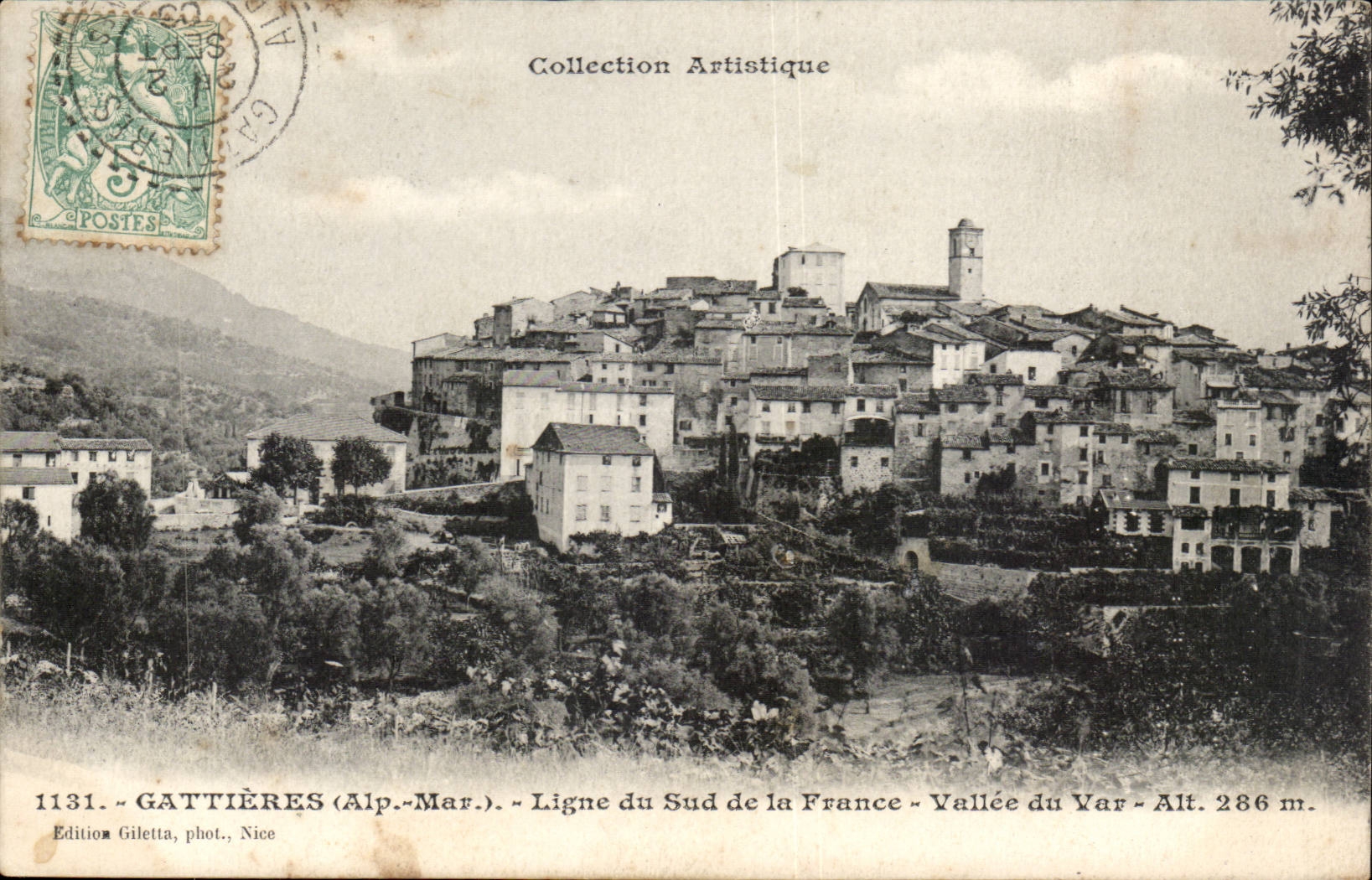 Gattieres - Ligne du la Sud de France - Vallee du Var - Alt 286 m - CPA 