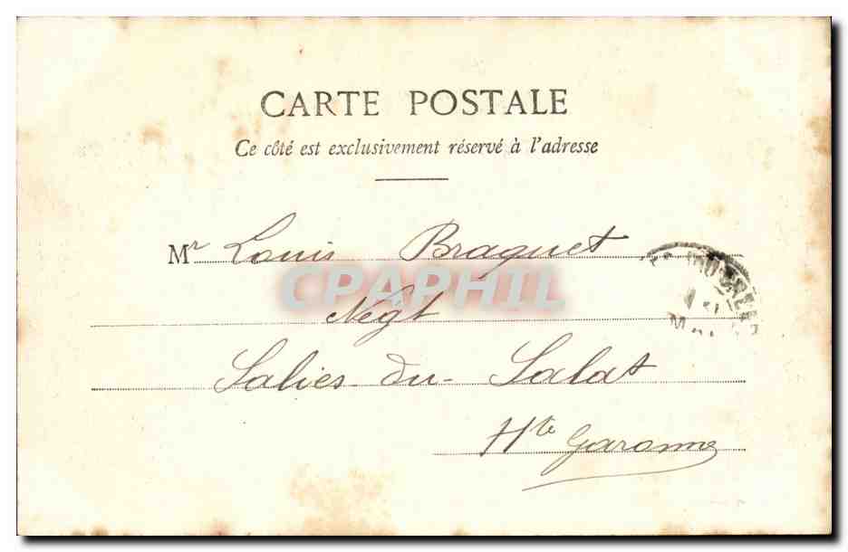 Nice - Entree des Oliviers - CPA  — Rückseite