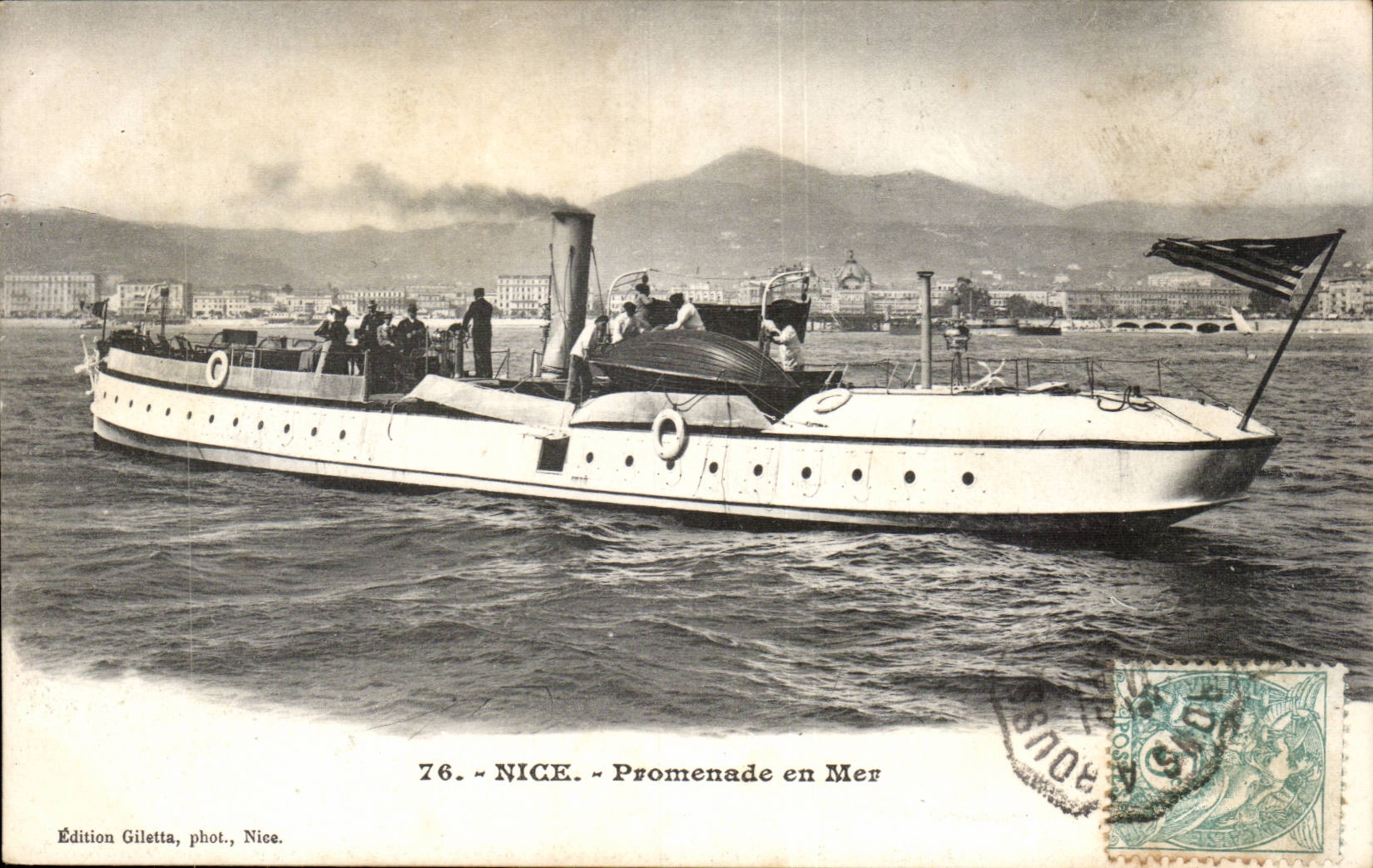 Nice - Promenade en Mer - bateau - CPA 