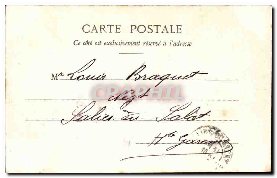 Nice - Promenade en Mer - bateau - CPA  — Verso