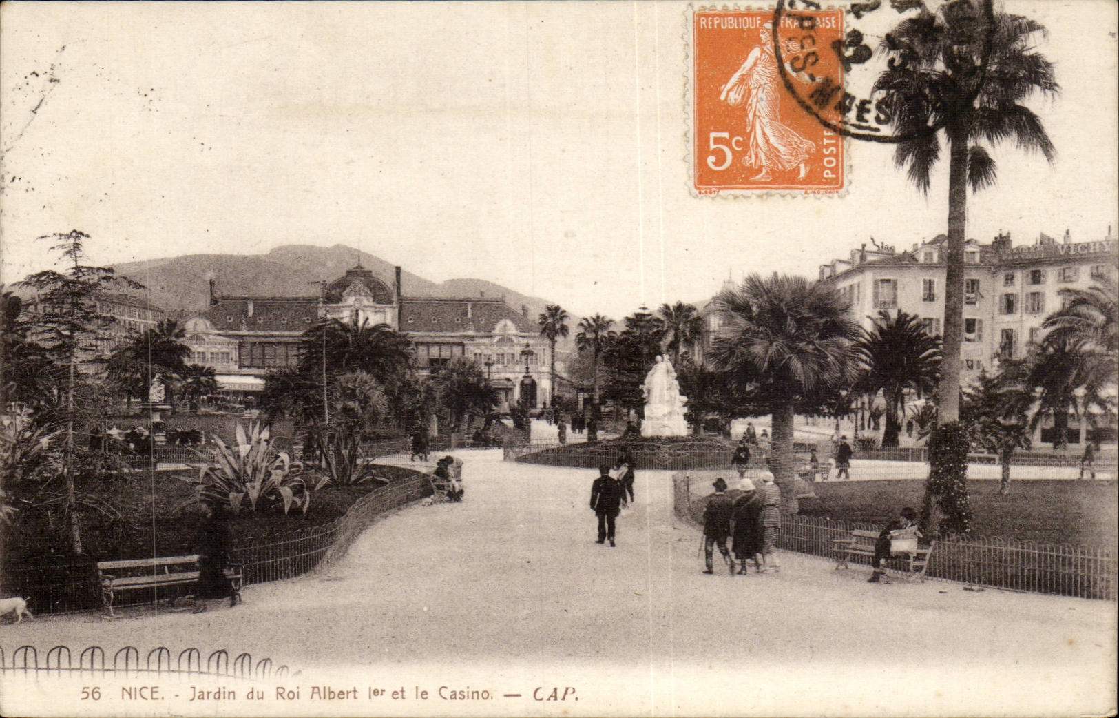 Nice - Jardin du Roi Albert et Casino - CPA 