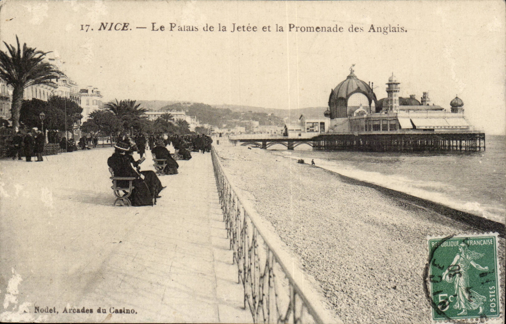 Nice - Le Palais de la Jetee et la Promenade des Anglais - CPA 