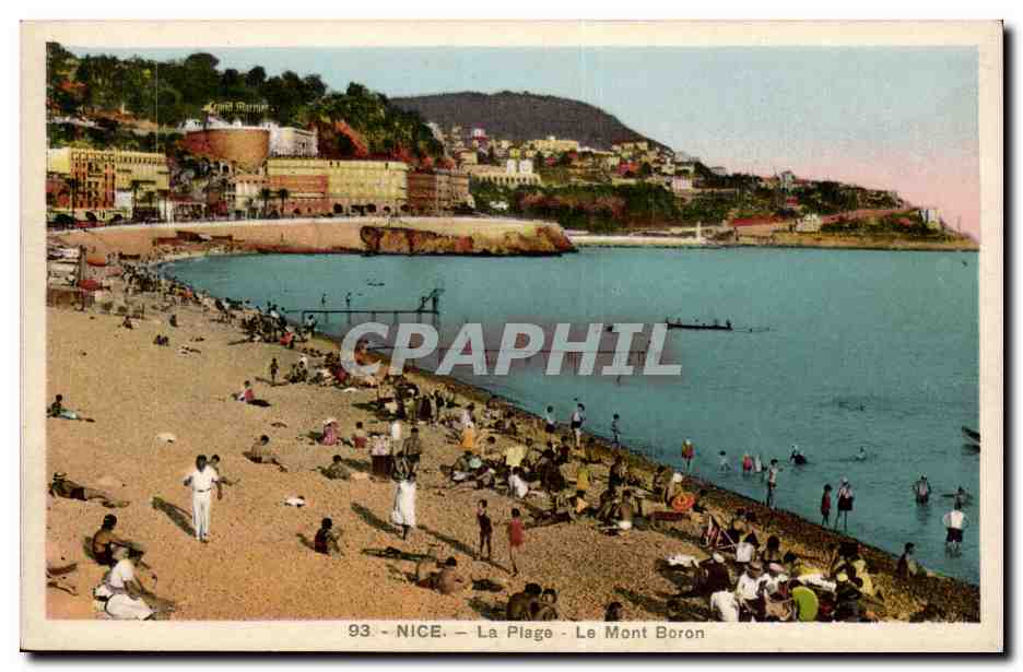 Nice - la Plage - Le Mont Boron - CPA 