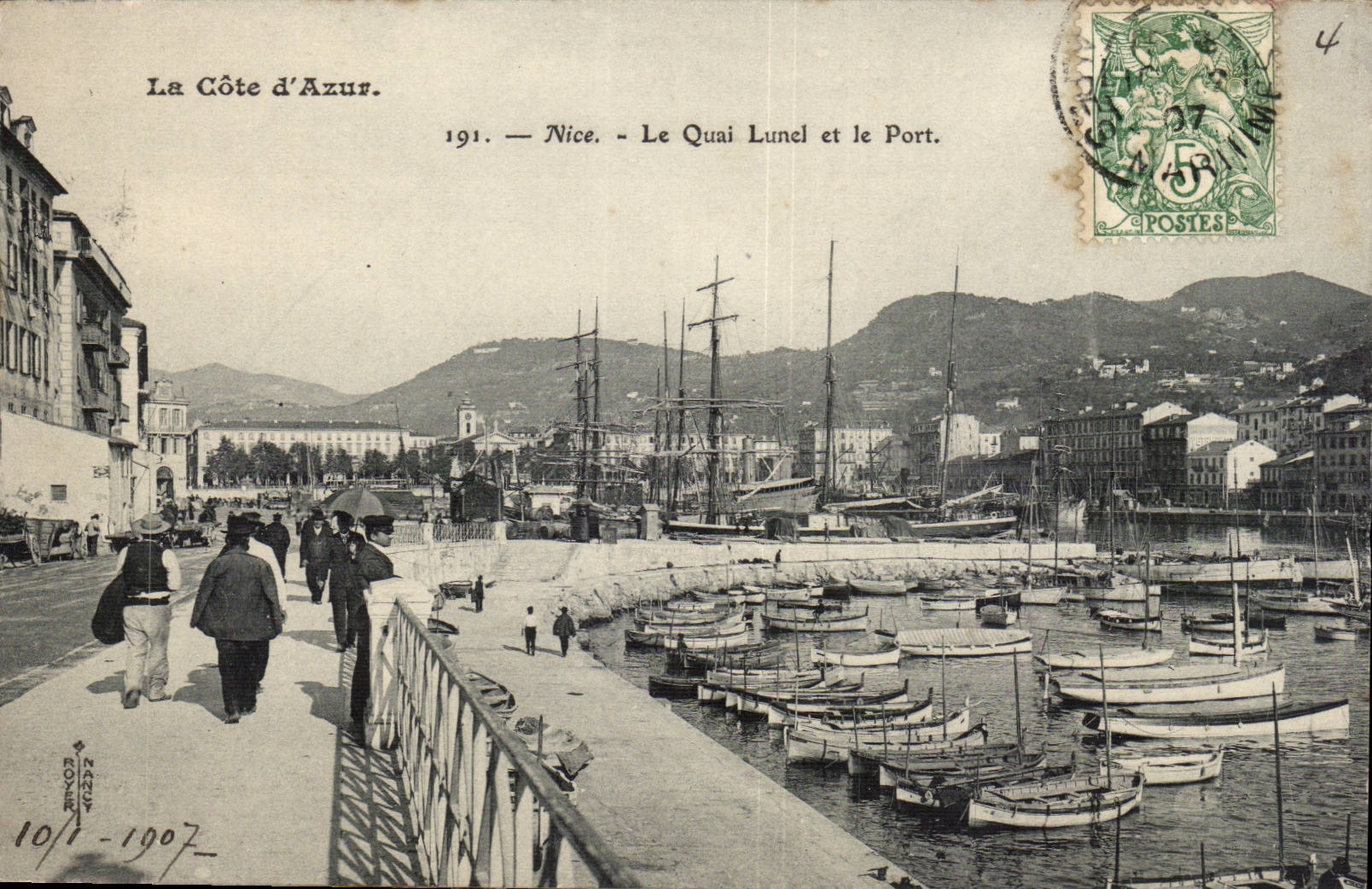Nice - Le Quai Lunel et le Port - CPA 