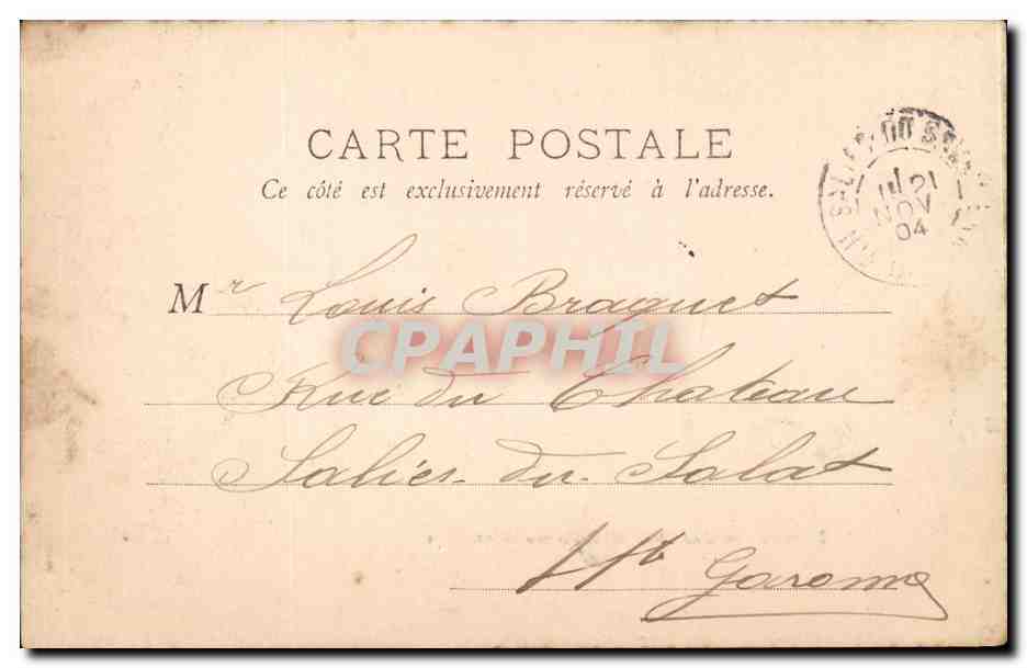 Nice - Nouveaux Jardin et Avenue Massena - CPA  — Verso