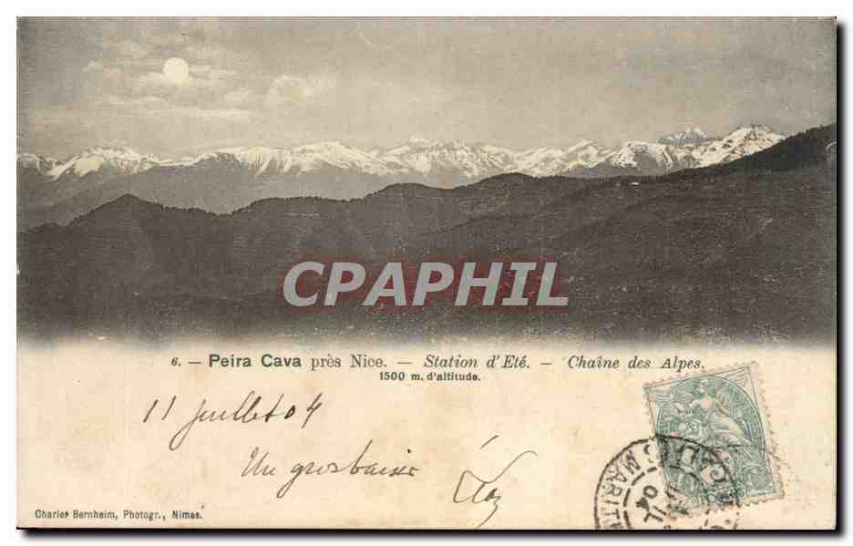Nice - Peira Cava - pres Nice - Station d'ete - Chaine des Alpes - CPA 