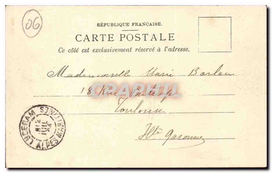 Nice - Peira Cava - pres Nice - Station d'ete - Chaine des Alpes - CPA  — Rückseite
