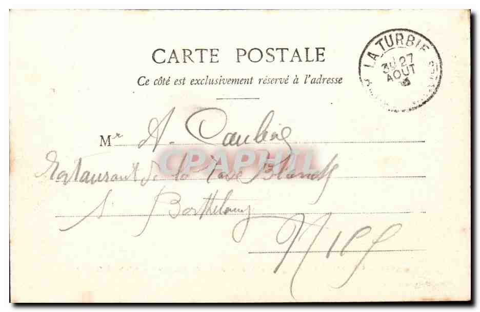 La Turbie - Vue Generale - Le Righi d'Hiver - CPA  — Verso