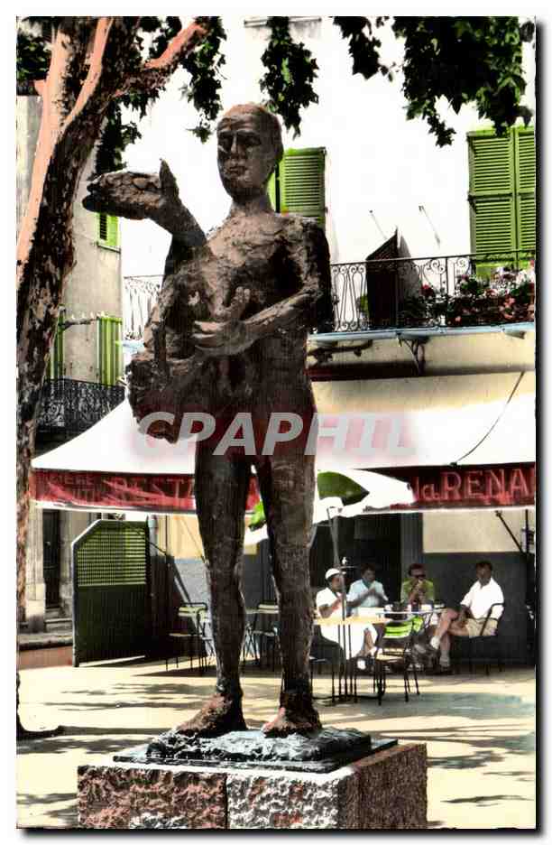 Cote d'Azur - Vallauris - Sculpture - L'Homme au Mouton - Picasso - CPA 