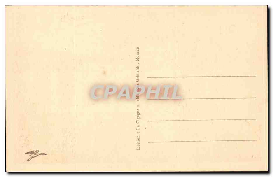 Monaco - Vue Generale prise de la Turbie - CPA  — Verso