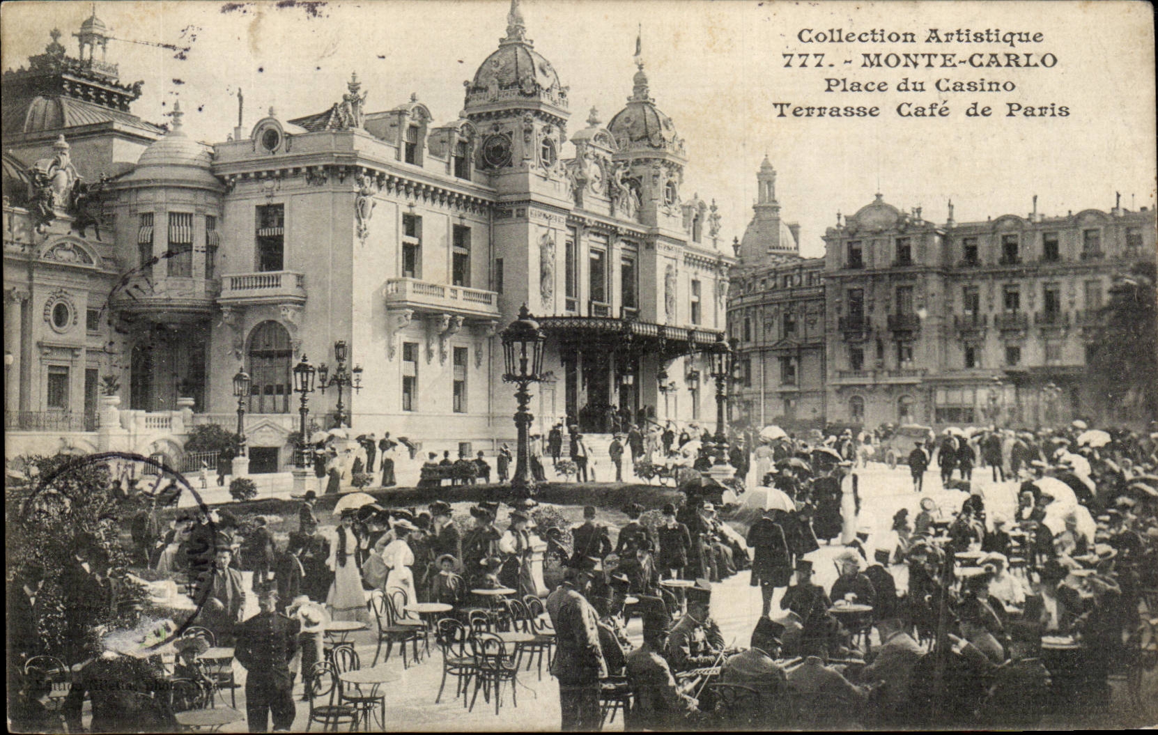 Monaco - Monte Carlo - Place du Casino - Terasse Cafe de Paris - CPA 