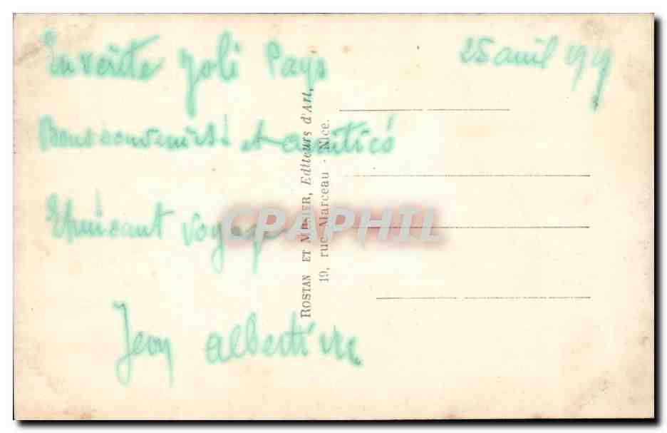 Menton - Vue Generale - prise de la Promenade Saint Louis - CPA  — Rückseite
