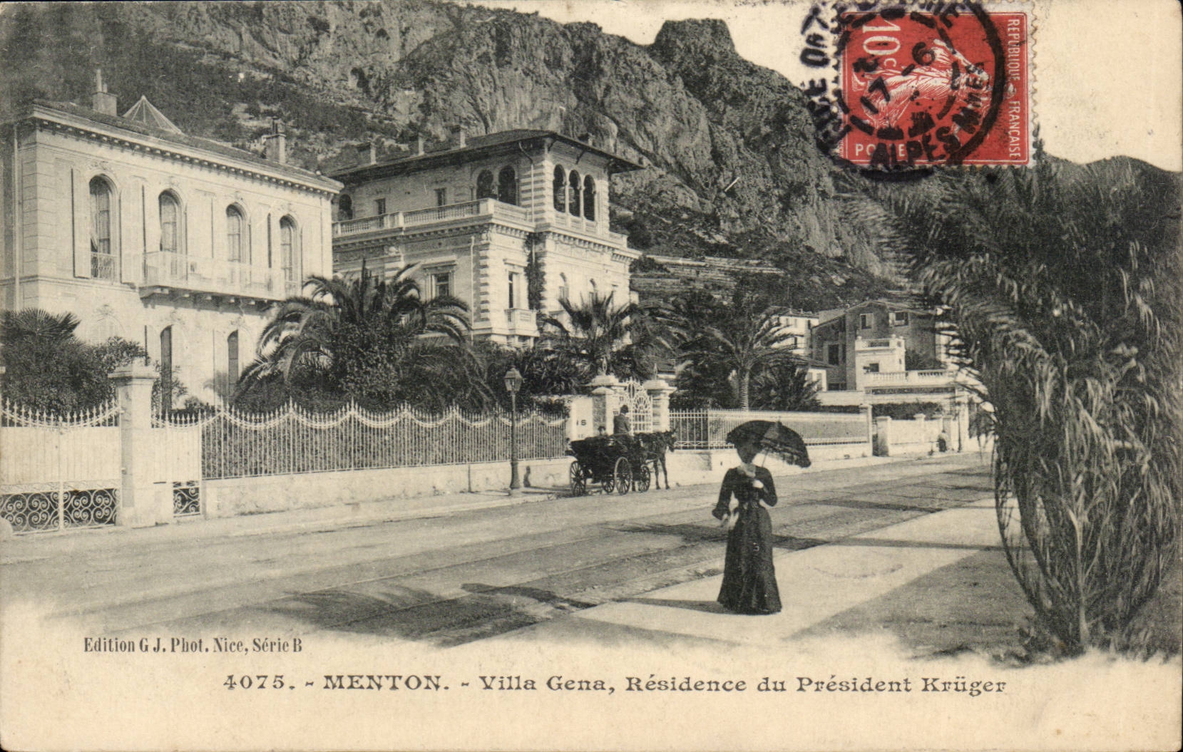 Menton - Villa Gena - Residence du President Krueger - CPA 