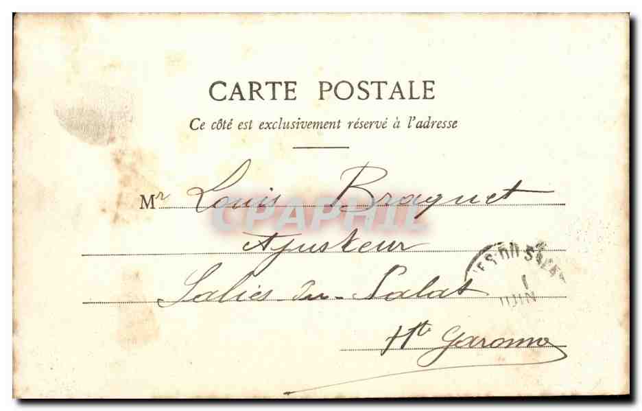 Menton - Le Port - Vieille Ville — Édition Gilette, Nice, n° 901 — Rückseite