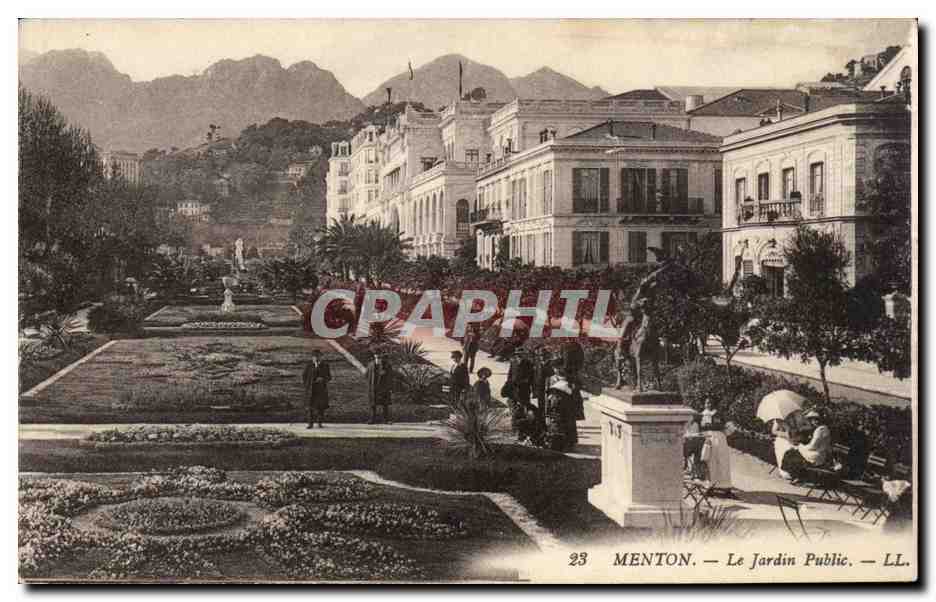 Menton - Le Jardin Public - CPA 