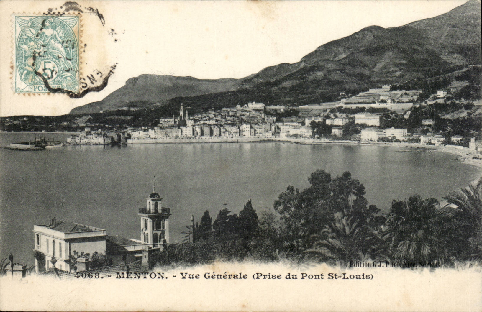 Menton - Vue Generale prise du Pont Saint Louis - CPA 