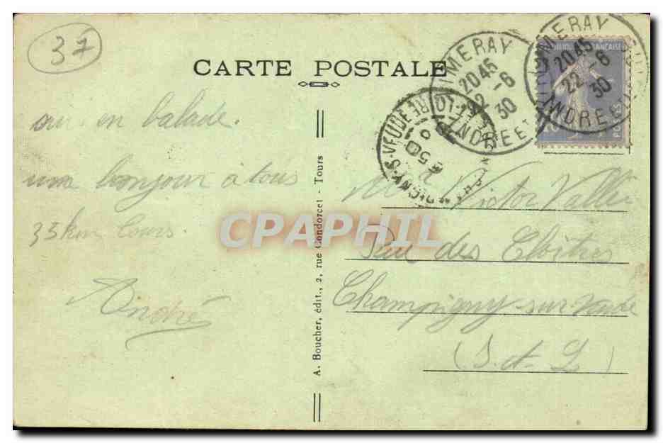 Limerey - Vue Generale - CPA  — Rückseite
