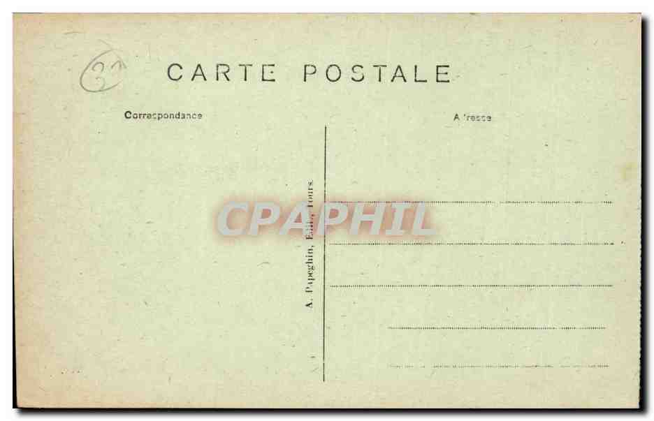Usse - Deversoir sur l'Indre - CPA  — Rückseite
