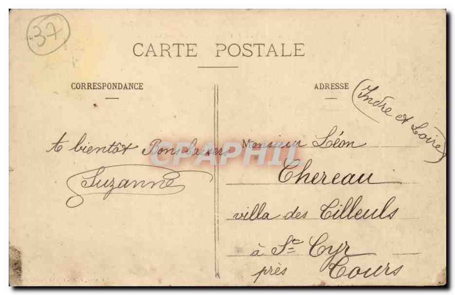 Saint Flovier - Route de Chatillon - CPA  — Rückseite