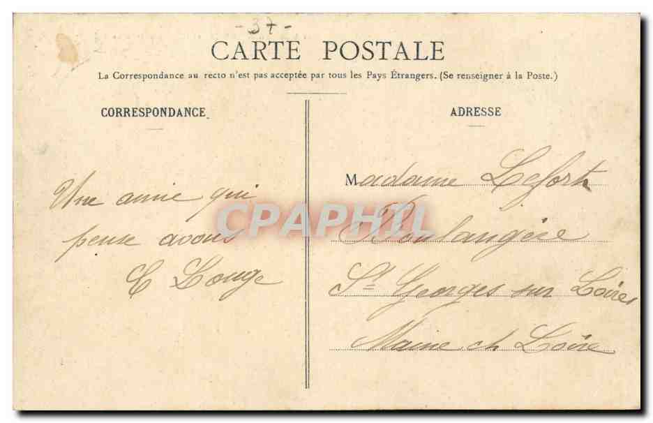La Menbrolle CPA chateau de Bel Air — Rückseite