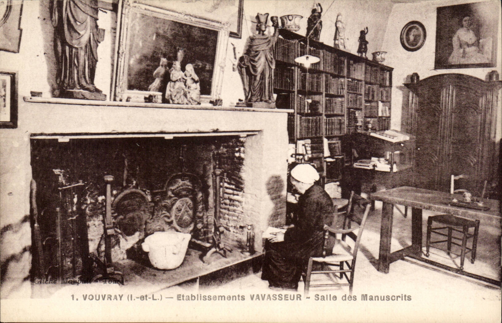 Vouvray - Etablissements de Vavasseur - Salle des Manuscrits Bibliotheque Library - CPA 