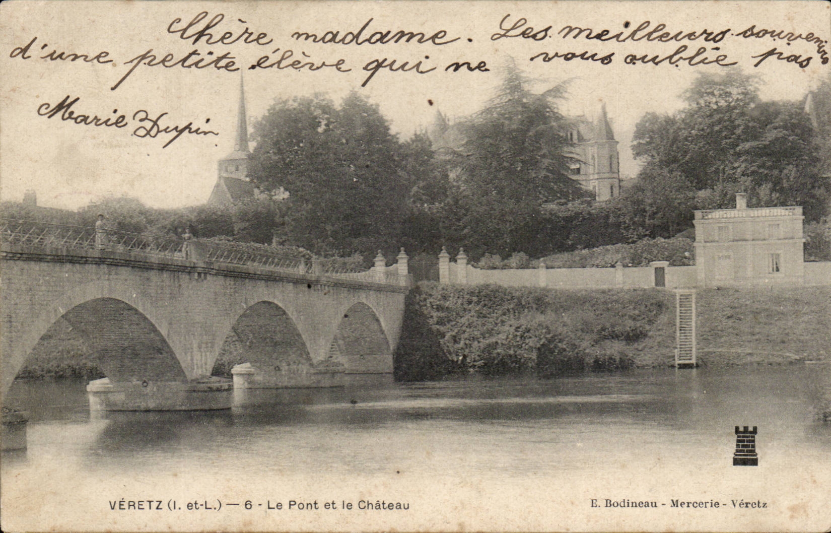 Veretz - Le Pont et le Chateau - CPA 