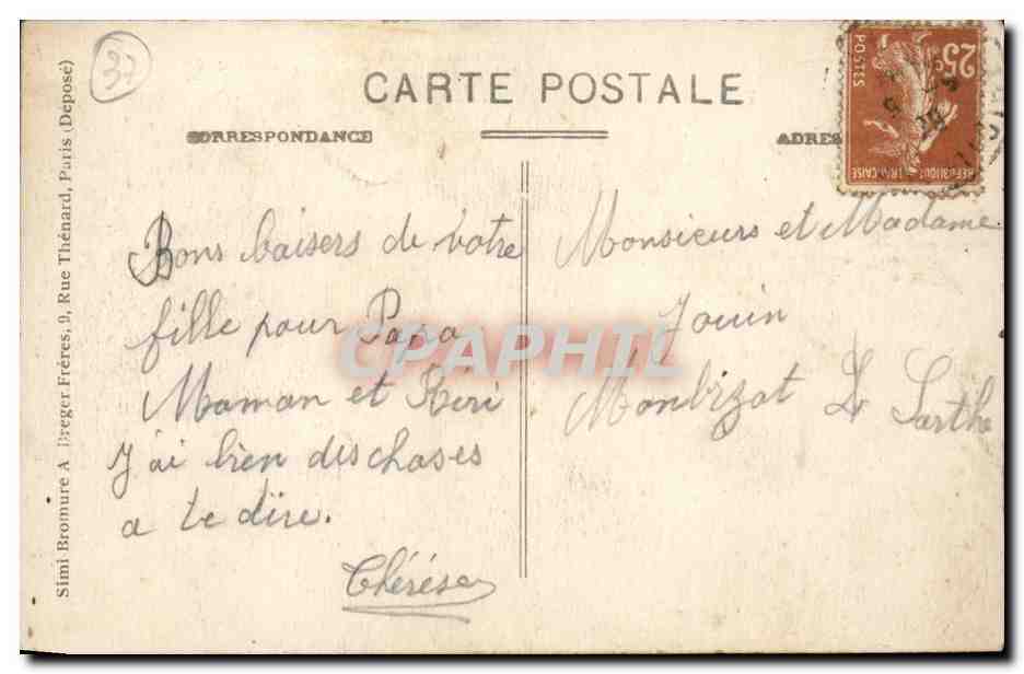 Neuille Pont Pierre - Chateau de la Donneterie - CPA  — Rückseite
