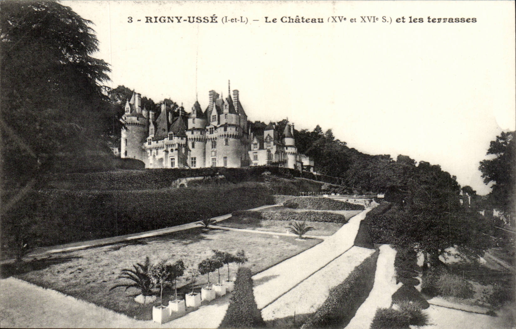 Rigny Usse - Le Chateau et les Terrasses - CPA 