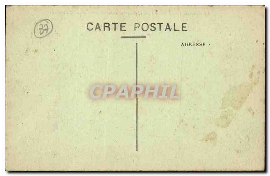 Richelieu - L'Eglise construite en 1681 et la Place du Marche - - CPA  — Rückseite