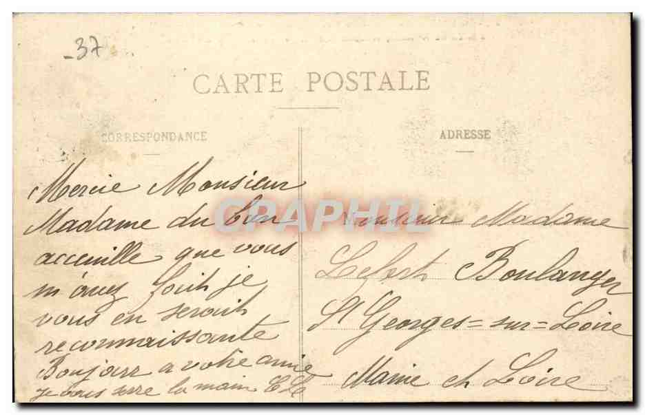 St Maure - Le Vieux Chateau - construit par Foulques Nerra - CPA  — Rückseite