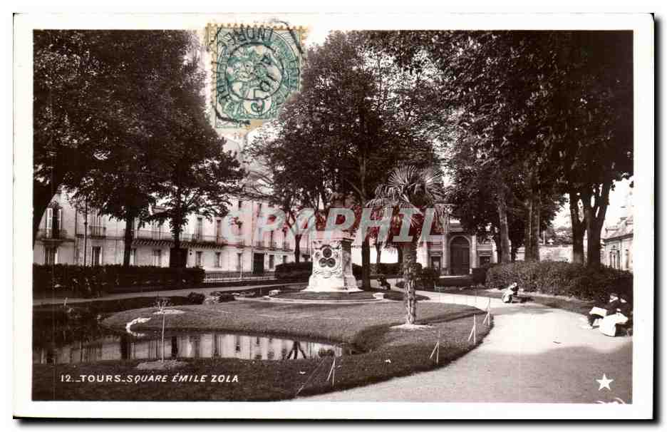 Tours - Square Emile Zola - CPA 