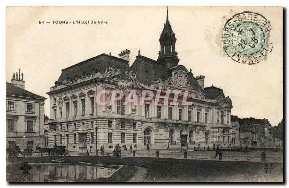 Tours - L'Hotel de Ville - CPA 