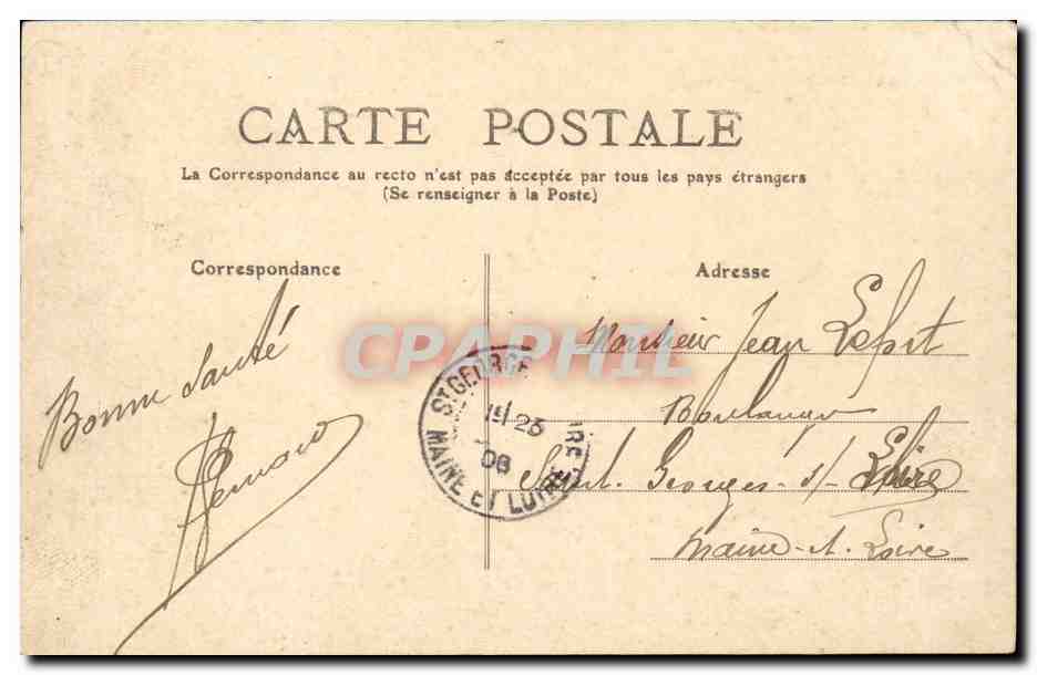 Tours - L'Hotel de Ville - CPA  — Rückseite