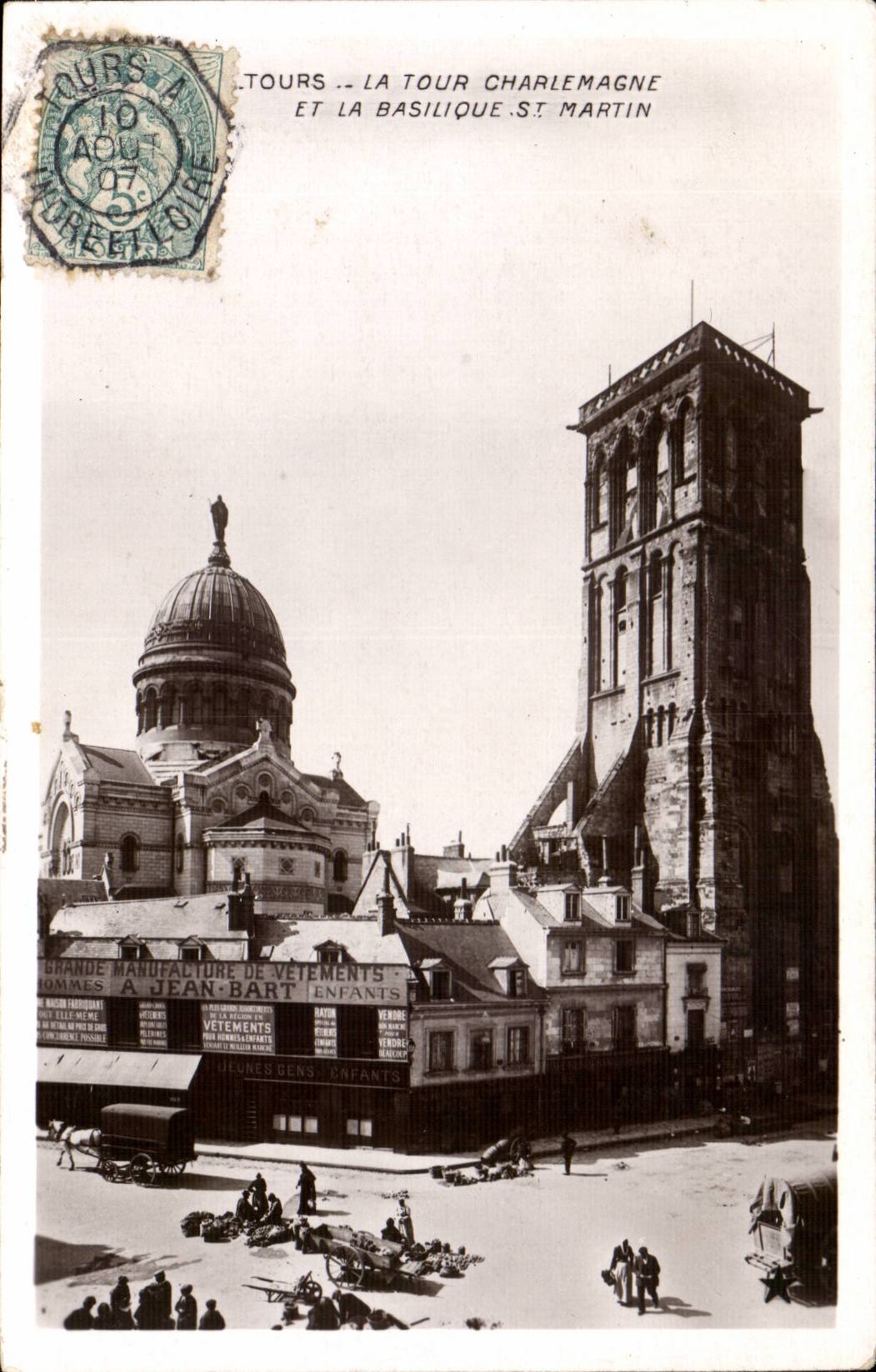 Tours - La Tour Charlemagne et la Basilique St Martin - CPA 