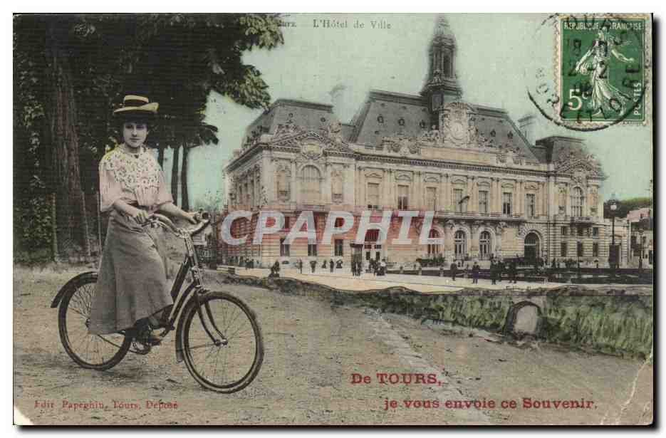 Tours. L'Hôtel de Ville — Éditeur Papeghiu, Dépose — n° de série non visible